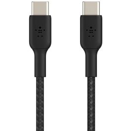 Belkin Câble USB-C vers USB-C tressé 0,15 m Noir Charge Rapide 60W