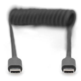DIGITUS Ladekabel USB-C->USB-C Spiralkabel 1m schwarz
