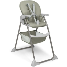 Hauck Sit N Fold Chaise Haute Pliable de 6 Mois à 15 kg avec Harnais 5 Points, Plateau Repas XL et Panier sous Assise - Coloris Sage