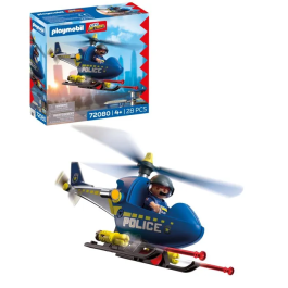 Playmobil 72080 Hélicoptère de Police - Jouet Figurine pour Enfants avec Missions et Aventures de Secours