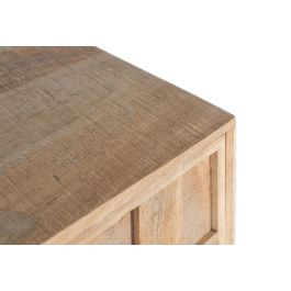 GINER Y COLOMER - Buffet 4 portes en bois massif de manguier naturel - 175 cm de long x 91 cm de haut x 40 cm de profondeur