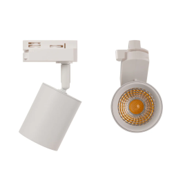 Faisceau lumineux LED COB 10W Monofasique Réglable Flicker Free Blanc Naturel 4000K [1916-TL-10W-M-W]