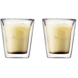 Bodum - Set de 2 verres double paroi Canteen en verre borosilicate - 0.2 L - Pour café, thé, cocktails - Va au lave-vaisselle Precio: 37.92. SKU: B18DRMYVJB