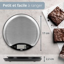 Ade ANJA Balance de cuisine numérique en plastique ABS 17 x 17 x 2,2 cm avec pile Cr 2032 ADE4260075851976