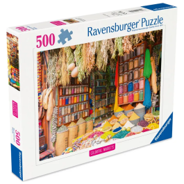 Ravensburger Puzzle 500 pièces, Marché aux épices du Maroc (12001816) - à partir de 12 ans - Puzzle coloré, détente et relaxation
