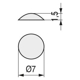 HERRAJES ALK Larmes Adhésives en Caoutchouc EVA Transparentes 7x1,5 cm (2000 Unités)
