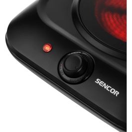 SENCOR Plaque de cuisson infrarouge SCP 1763BK, 1200 W, 1 foyer en céramique 19 cm, Noir - Pour cuisson rapide, friture et rôtissage