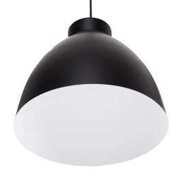 Lampe suspendue Adelyn SKD-P004-B Blanc ou Noir Design Industriel Métal/PVC E27 Compatible LED