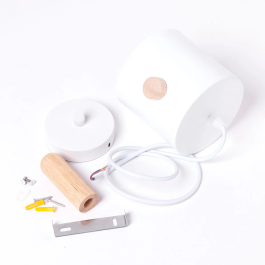 Lampe Suspendue Scarlet SKD-P1014-T Métal Bois Design Moderne Câble Réglable