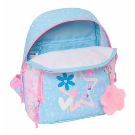 Sac à dos BlackFit8 Smile Rose Bleu clair 25 x 30 x 13 cm Mini