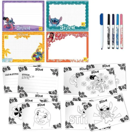 Lisciani Giochi STITCH LIS1724067021200 Kit de dessin avec marqueurs parfumés, crayons de couleur et autocollants