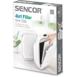 Sencor SHX 006 Filtre pour Purificateur d'Air, Pré-filtre, HEPA H13 99,97%, Charbon, Anti-formaldéhyde, Compatible SHA 9200WH, SHA 9400WH