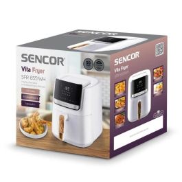 Sencor SFR 6551WH Friteuse sans huile Airfryer 6.5 L 1600 W Blanc - Ecran LED, Minuteur 60 min, 80-200 °C, Panier anti-adhesif