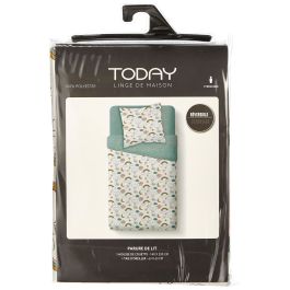 Parure de couette TODAY Blanc Lit simple 140 x 200 cm Enfant 2 Pièces