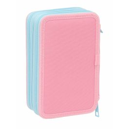 Pochette à crayons triple Peppa Pig Bleu 12,5 x 19,5 x 5,5 cm 37 Pièces