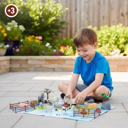 Set Animaux de la Ferme Colorbaby Plastique 14 x 10 x 5 cm (4 Unités)