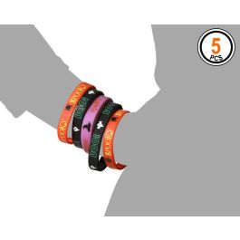 Kit de bracelets d'Halloween - Set de décoration avec 5 bracelets à motifs effrayants