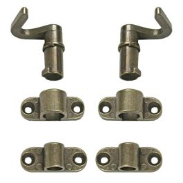 HERRAJES ALK Accessoires pour serrure à larder métallique cuir 1 crochet droit + 1 gauche, 2 ponts crochet + 2 ponts tige Precio: 4.9899996. SKU: B19SVEWWCP