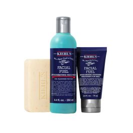 Kiehl's Set Facial Fuel pour Homme - Soin Énergisant Hydratant (3 pièces)