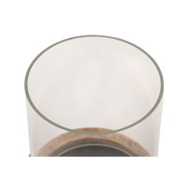 Bougeoir Home ESPRIT Marron Naturel Verre Corde Bois de manguier