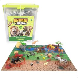 Set Animaux Sauvages Colorbaby Plastique 13 x 12 x 5 cm (4 Unités)