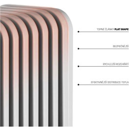 Sencor Radiateur électrique bain d'huile SOH 3411WH, 2300 W, 3 niveaux de chaleur, protection surchauffe, blanc, pour pièces 16-23 m2