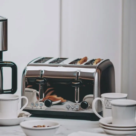 Livoo DOD197 Grille-pain 4 fentes - 1700 W - Acier inoxydable - 2 thermostats réglables indépendants - Fonctions dégivrage et réchauffage