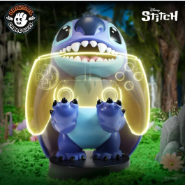 Exquisite Gaming Cable Guys - Figurine support universel Disney Stitch Smiley - Compatible manettes PS5, Xbox, Nintendo Switch et smartphones (câble USB inclus) - 20 cm