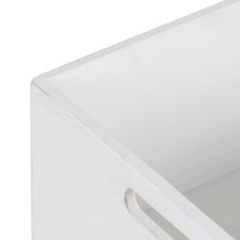 Set de boîtes décoratives Blanc Naturel Bois de paulownia 44 x 31 x 18 cm (3 Pièces)