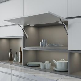 Emuca Compas pour portes levantes Altius One, Gamme de force 940-1710, Acier, Nickelé