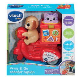 VTech Baby Scooter Press & Go Rapido - Rouge - Scooter interactif avec effets sonores pour enfants de 12 à 36 mois - Découvertes et apprentissages Precio: 26.8899996. SKU: B1EE3G5VV2
