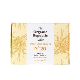 The Organic Republic Savon à la Citronnelle 100g - Hydratant, Purifiant, Pour Peaux Grasses et Mixtes