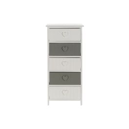Caisson à Tiroirs Home ESPRIT Blanc Gris 40 x 29 x 90 cm