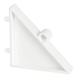 HERRAJES ALK Support d'angle avec piton en plastique blanc