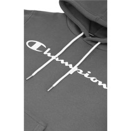 Sweat à capuche homme Champion Script Logo Print Gris clair