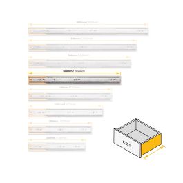 Emuca Lot de 5 jeux de coulisses de tiroirs, roulement à billes, hauteur 45mm, profondeur 500mm, sortie totale, fermeture amortie, Zingué