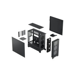 Fractal Design FD-C-POA2A-01 Pop 2 Air Solid Boitier PC ATX - Noir avec 3 Ventilateurs, Support GPU 416 mm, Radiateur 360 mm, Contrôleur RGB, Ports USB, Filtre Magnétique