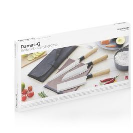 Ensemble de Couteaux avec Étui de Transport Professionnel Damas·Q InnovaGoods