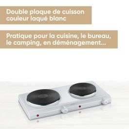 Severin DK 1042 - Plaque de cuisson électrique 2 zones (plaques scellées) - 1500W + 1000W - Blanc - Pour comptoir