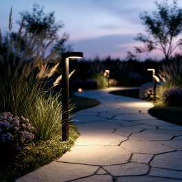 Fenglu Borne LED Extérieure 60cm 10W 220VAC 3000K Noir