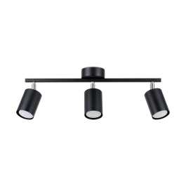 LEMMI Lustre 3 Lumières SOL-SL.1128 LED Design Minimaliste Métal Noir Blanc