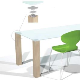 RUJZ Plaque Quaron pour Tables en Verre 80x80