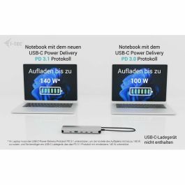 Hub USB i-Tec C31NANOTRIPLEDOCKPD Gris