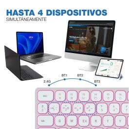 clavier et souris CoolBox COO-TEW02-BKW Blanc