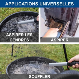 Scheppach Aspirateur à Cendres Sans Fil avec Kit de Démarrage 2Ah C-AVC15-X