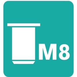 Rapid M8 Tuercas de crimpado para tornillos Ø8mm, Caja de 20 + broca