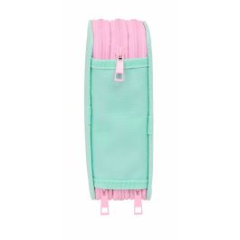 Pochette à crayons triple Stitch Vert 12,5 x 19,5 x 5,5 cm 37 Pièces