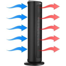 SENCOR Radiateur ventilateur colonne SFH 8990BK, Chauffage PTC 2000W, 24 m², Télécommande et Appli, Noir