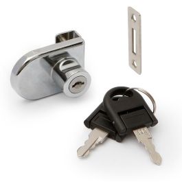 HERRAJES ALK Serrure pour porte en verre Bombillo Cristal 38x54 D21x18 Chrome avec clé Funda Negra Articulée Precio: 7.59. SKU: B17NAAVPS9