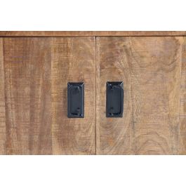 GINER Y COLOMER Buffet en bois de manguier avec finition métal naturel - Meuble artisanal